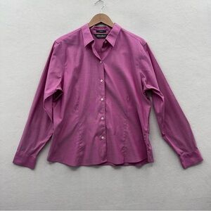Eddie Bauer Women’s XL Purple Blouse Top Stretch Wrinkle Resistant